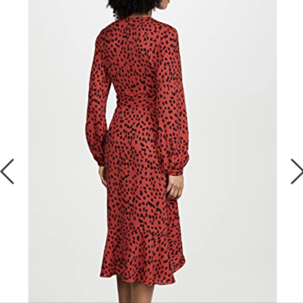O.P.T. agatha spotted wrap dress M - Picture 3 of 10